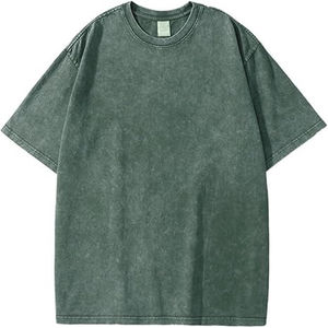 T-shirt personnalisé délavé à la pierre avec dégradés effet soleil, 100 % coton pour homme, coupe oversize, col rond, idéal pour l'extérieur - Product Image 2