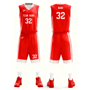 Uniforme de Baloncesto Personalizado Rosa Camuflaje Rojo y Blanco 2026, Jersey 2025, Sublimación Completa, Conjunto Deportivo Profesional HD - Product Image 6