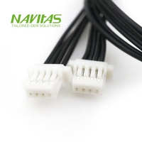 Connecteur JST SH 4 broches à pas de 1 mm personnalisé, conforme RoHS, faisceau de câbles de marque Navitas, application électronique, OEM ODM