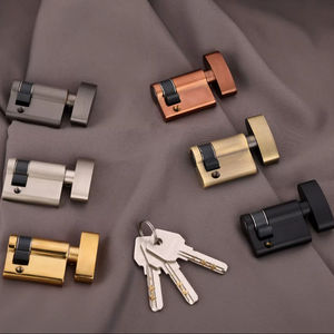 Cilindro de cerradura duradero de 60 mm, de latón pulido, para muebles de oficina comerciales y proyectos de diseño de interiores. - Product Image 1