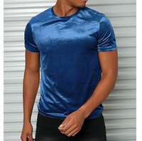 Nuevo 2025 Best Design Valour Velvet Camisetas para hombres Transpirable Impresión personalizada Slim and Fit Venta al por mayor Buena calidad