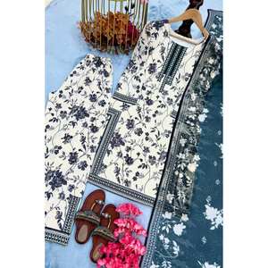 ชุดเซ็ตผ้าชีฟองดีไซเนอร์สำหรับงานปาร์ตี้ คอลเลคชั่นลายพิมพ์ดิจิทัล - Product Image 3