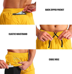 Latest Design Customized Hot Sale Gym Shorts Workout Fitness Shorts Durable Double <b>Layered</b> Summer Shorts - Product Image 5