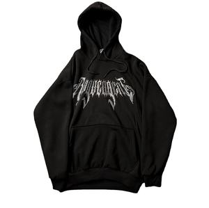 Survêtement surdimensionné personnalisé délavé à l'acide survêtement vintage pour hommes survêtement à capuche ensemble strass ensembles de survêtements grande taille - Product Image 2