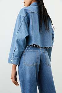 Pantalones Vaqueros de Mezclilla para Mujer, Logotipo Personalizado, Alta Calidad, 100% Algodón Lavado, Corte Recto, Holgados, Pierna Ancha, Cintura Alta, Tallas Grandes - Product Image 3