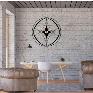 Modern Metal <b>Wall</b> <b>Clock</b> Geometric Circular Design Abstract Artistic Timepiece Contemporary Decorative <b>Living</b> <b>Room</b> <b>Wall</b> Decor - Product Image 5