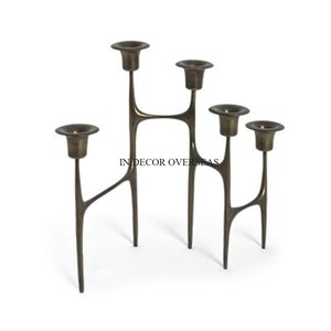 Juego de Portavelas de Ramas con Mariposas Doradas, Decoración de Latón para el Hogar, Colección de Portavelas Metálicos para Bodas y Fiestas - Product Image 3