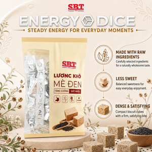 Cubos de Galleta de Sésamo Negro SBT Energy Dice, Bajos en Azúcar, Duros y Comprimidos, en Bolsa - Product Image 1