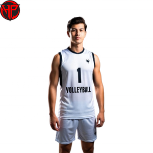 Uniforme de Voleibol Personalizado para Hombre, 100% Poliéster, Producto de Venta Caliente, Diseño Moderno, Uniforme de Voleibol Sostenible - Product Image 1