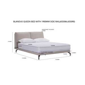 Cadre de lit plateforme rembourré en tissu de luxe, taille Queen, pour chambre moderne, appartement, mobilier de maison - Product Image 4