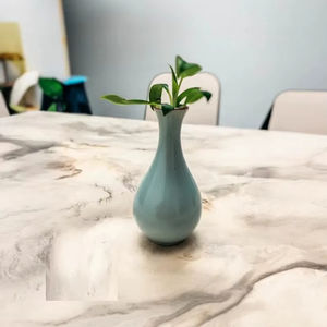 Mini Florero de Cerámica Chic con Acabado Mate Suave, Diseño Compacto en Forma de Lágrima, Ideal para Centro de Mesa, Decoración Moderna para el Hogar - Product Image 1