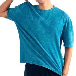 Camiseta de hombre de corte holgado, 100% algodón, ecológica, transpirable, 220g, con estampado digital de logotipo personalizado, lavado ácido, estilo urbano y deportivo. - Product Image 5