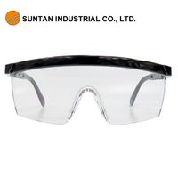 Lunettes de sécurité en nylon robustes CE EN166 Lentille PC monobloc Temple réglable avec lunettes de travail à trou de cordon
