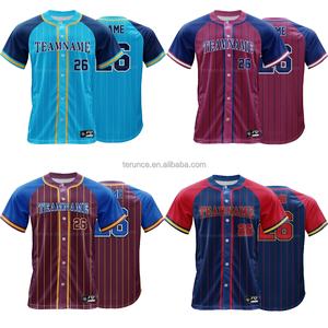 Ensemble de maillots de baseball personnalisés en gros pour équipes, tenue de sport par sublimation, uniforme de club de baseball avec motif crème glacée - Product Image 6