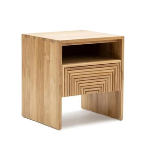Mesita de Noche Moderna Plegable de Madera con Cajón, Ahorra Espacio, Mesa Auxiliar de Madera Maciza para Dormitorio, Sala de Estar, Hospital, Entrada - Product Image 6
