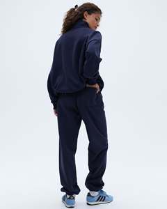 Sweat-shirt surdimensionné personnalisé pour femme avec demi-fermeture éclair, en molleton de coton, à épaules tombantes, de haute qualité - Product Image 2