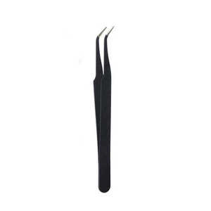 Pince à épiler de précision DANTRIC IMPLANTS pour extensions de cils, argentée, 10 mm, pointe lisse, outil de beauté pour l'application des cils - Product Image 3