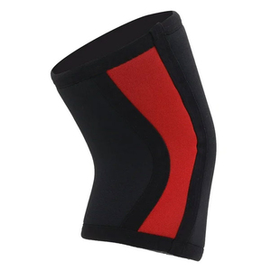 Rodillera Tejida Negra y Roja Transpirable con Protección, Universal, Unisex, para Todas las Estaciones - Product Image 1
