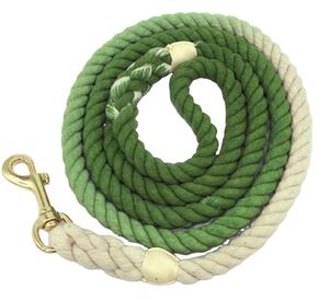Laisse de corde de chien en coton ombre 5ft laisse de chien en corde de coton ombre tressée multicolore - Product Image 1