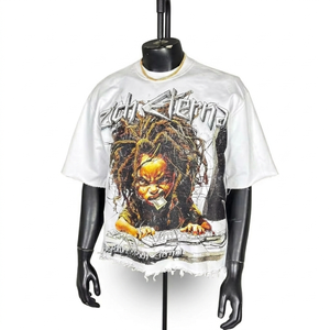 เสื้อยืดคัสตอมผู้ชาย สตรีทแวร์ลายกราฟิก ผ้าคอตตอนหนานุ่ม คุณภาพสูง ทรงวินเทจ ล้างสีแบบแอซิดวอช ทรงบ็อกซี่ ลายกราฟิก เสื้อครอป - Product Image 5