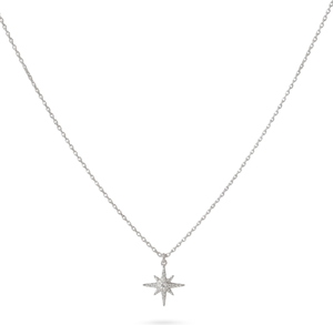 Collar con Colgante de Estrella del Norte en Oro Sólido de 10K/14K, Minimalista y de Lujo, con Diamantes Celestiales, un Regalo de Navidad Ideal - Product Image 2