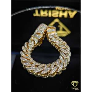 Designer Unisex Cuban Bracelet Lab Grown Diamond Wedding Jewelry - Product Image 5