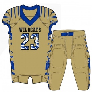 Ensemble de maillots de football américain sur mesure de haute qualité 100% polyester respirant, imprimé par transfert thermique, antibactérien, séchage rapide - Product Image 5