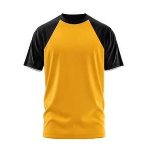เสื้อยืดคอกลมแขนสั้นสีดำลายทางสีน้ำตาลทรงปกติสไตล์ลำลองผ้าถักสำหรับผู้ชาย - Product Image 5