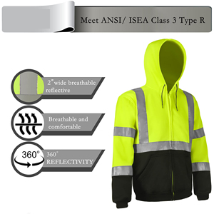 Lightweight Safety <b>Jacket</b> High Visibility Reflective Thermal Padding Waterproof Outer Fabric <b>Construction</b> Security Workwear - Product Image 4