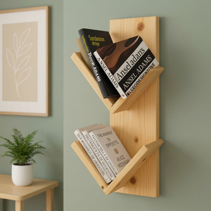 Book <b>Shelves</b> For Study Room Book organized For Study Room Book Wall Holder For Library & office Mango Wood Book <b>Shelves</b> For Wall - Product Image 2