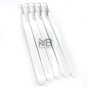 Pinzas para Extensiones de Pestañas de Volumen, Pinzas de Acero Inoxidable con Punta Puntiaguda en Color Personalizado para Extensiones de Pestañas - Product Image 4