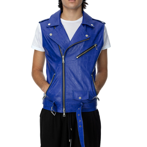 Nuevo chaleco de cuero sin mangas, elegante y transpirable para hombre, producto superventas, chaleco de cuero genuino para hombre a precio económico. - Product Image 1