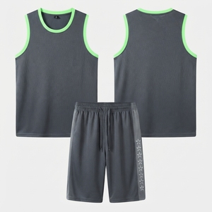 Conjunto de Uniforme de Baloncesto Personalizado sin Mangas, 100% Poliéster Malla, Uniforme de Entrenamiento, Nombre del Equipo, Logotipo, Ropa Deportiva - Product Image 1