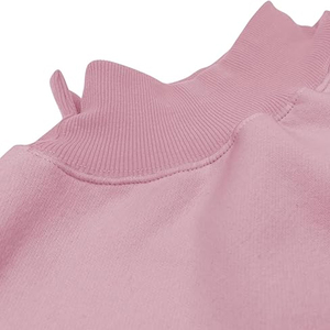 Women's Oversized Cotton Pullover Sweatshirt Printed Long Sleeve Mock Neck Hoodie Turtleneck Lined French Terry for Winter - Product Image 6