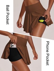 Falda de Tenis Plisada para Mujer, Falda Deportiva con Bolsillos, Pantalones Cortos, Falda de Golf de Cintura Alta para Entrenamiento y Pickleball - Product Image 2
