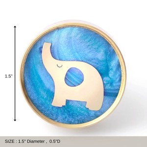 Wholesale Brass Cabinet <b>Knobs</b> Round Drawer <b>Door</b> Pulls Elephant Pattern Kids <b>Knobs</b> for Cupboard Decorative Furniture Handles - Product Image 2