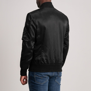 Blouson Bomber Matelassé en Satin Teint pour Femme, Décontracté, Automne, Noir, Style Universitaire, à Capuche, Coupe-Vent, Zippé, avec Poches, Prix de Gros - Product Image 6