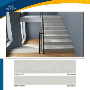 กระเบื้องปูพื้นพอร์ซเลนแบบเต็มแผ่นขนาด 1200x300 มม. 1200x200 มม. พร้อมแผ่นกันลื่นแบบด้านสำหรับบันได หนา 20 มม. ทนไฟ สำหรับห้องน้ำและใช้งานกลางแจ้ง - Product Image 3
