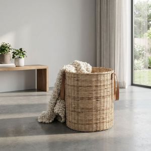 Round <b>Rattan</b> <b>Baskets</b> Wholesale Handmade Woven <b>Storage</b> Organizer for Home Retail Display OEM Manufacturer with Durable Designs - Product Image 5
