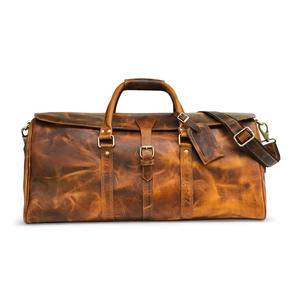 Bolsa de Viaje de Cuero Genuino Overnighter, Bolsa de Viaje Retro, Bolsa de Fin de Semana de Gran Capacidad, Equipaje de Mano Portátil, Bolsa de Fin de Semana con Cierre Rápido - Product Image 3