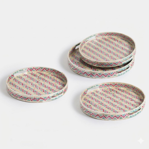 ถาดเสิร์ฟทรงกลมฝังมุกแท้สไตล์โมเดิร์น คุณภาพเยี่ยม ใช้ได้หลากหลาย สำหรับชา กาแฟ ของตกแต่ง จากเวียดนาม - Product Image 2