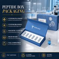Boîte cadeau magnétique personnalisée avec revêtement UV sélectif pour produits de soin de la peau, insert en mousse EVA pour flacons de 2 ml, 3 ml, 5 ml, 10 ml, boîte d'emballage