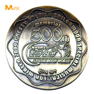 Pièce de monnaie souvenir en cuivre estampillée avec bordure taillée en diamant, Marktex - Product Image 3