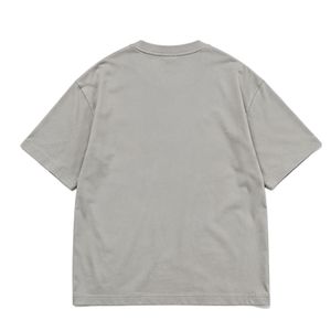Camiseta Oversize de Algodón Grueso para Hombre, Estilo Urbano, Hombros Caídos, Ajuste Holgado, Cuello Redondo, Lisa, de Color Sólido - Product Image 3