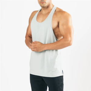 Custom Breathable Basic Plus Size Cut Off <b>Singlet</b> <b>Running</b> Muscle Athletic Workout Sport Fitness Gym Men's Tank Tops - Product Image 2
