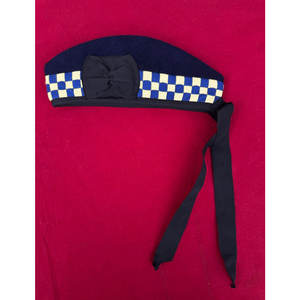 Gorros Glengarry 100% Lana de Primera Calidad, Gorro de Kilt para Gaitero Celta, Gorro de Kilt Escocés Azul y Blanco con Diseño a Cuadros - Product Image 6