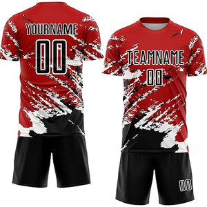 Prix de gros en stock, uniforme de football pour hommes en sublimation, logo personnalisé, créez votre propre uniforme de football en sublimation - Product Image 1
