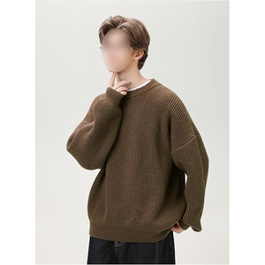 Men's Winter Viscose/Cotton Cable Knit Anti-Pilling <b>Pullover</b> <b>Sweater</b> Crew Neck Full Sleeve Solid Color Warm Front Logo - Product Image 3
