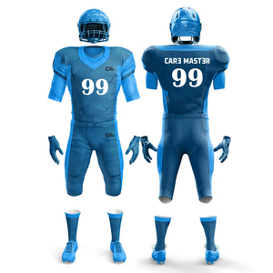 ชุดยูนิฟอร์มอเมริกันฟุตบอลคุณภาพพรีเมียม สะท้อนแสง ระบายอากาศได้ดี ออกแบบเองได้ตามต้องการ ผลิตจากโพลีเอสเตอร์ 100% รับผลิตตามสั่ง ขั้นต่ำ 100 ชุด - Product Image 1