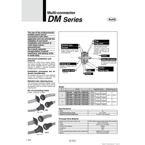 SMC Pneumatics Multi-Connecteur DM12-06N Pièces Pneumatiques - Product Image 2